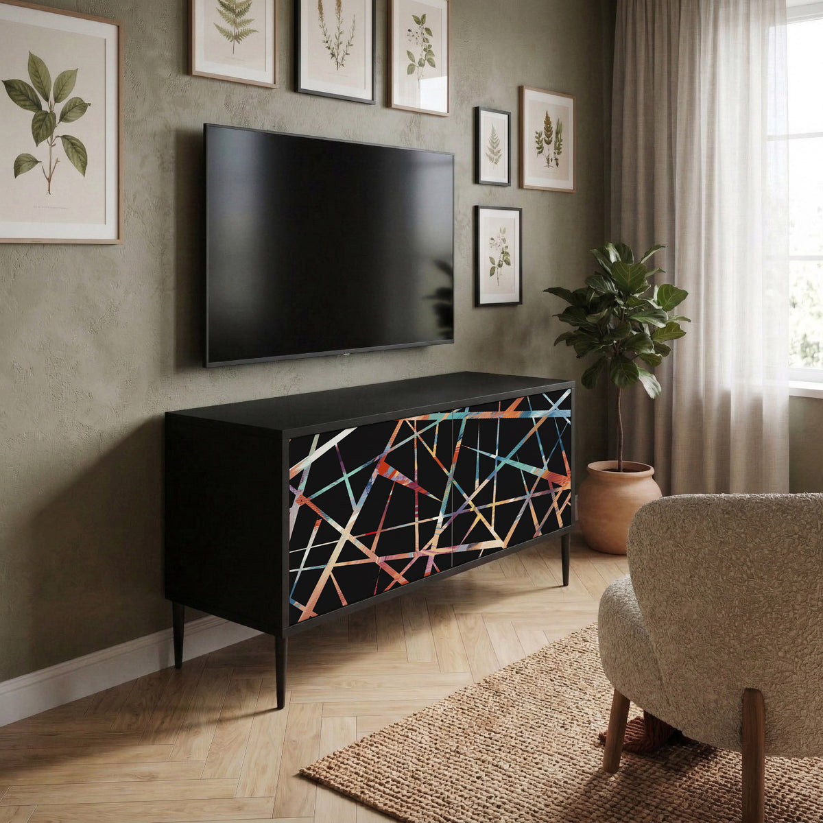 POLYGON VERVE Mueble de TV Compacto de 2 puertas