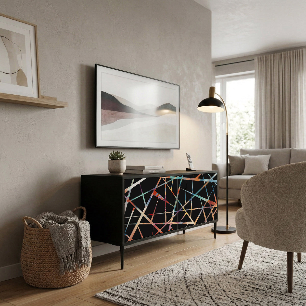 POLYGON VERVE Mueble de TV Compacto de 2 puertas