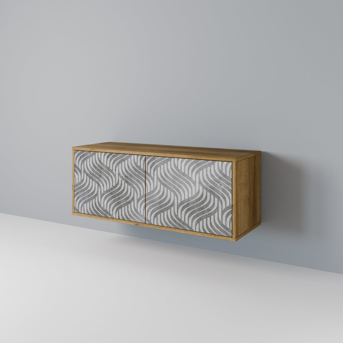 CONCRETE MOVEMENT Mueble de TV Compacto de 2 puertas