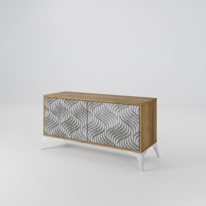 CONCRETE MOVEMENT Mueble de TV Compacto de 2 puertas