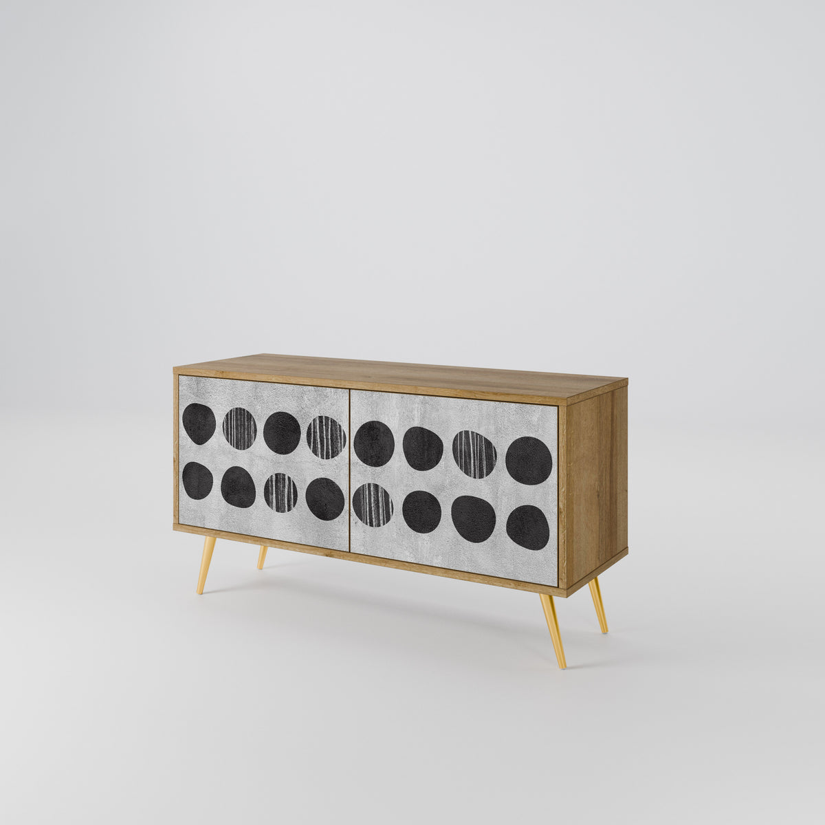 GHOSTLY GRADIENTS Compact 2-Door TV Cabinet