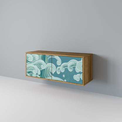 ASIAN SWAY Mueble de TV Compacto de 2 puertas