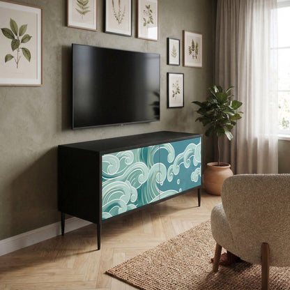 ASIAN SWAY Mueble de TV Compacto de 2 puertas