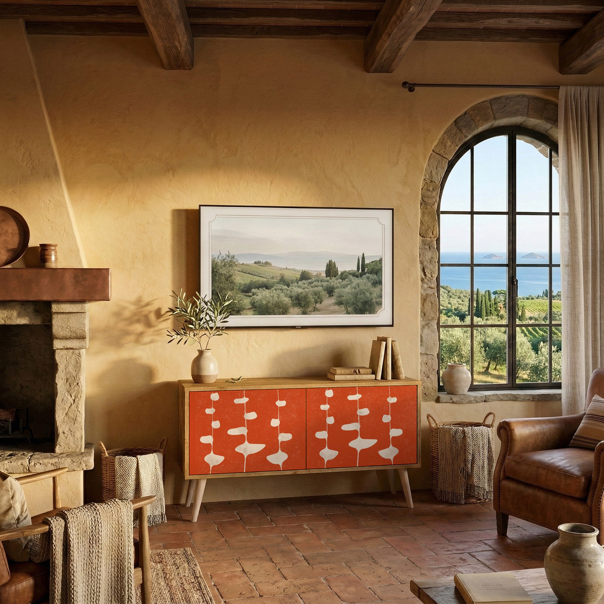 COURAGE MOLD Compact 2-Door TV Cabinet