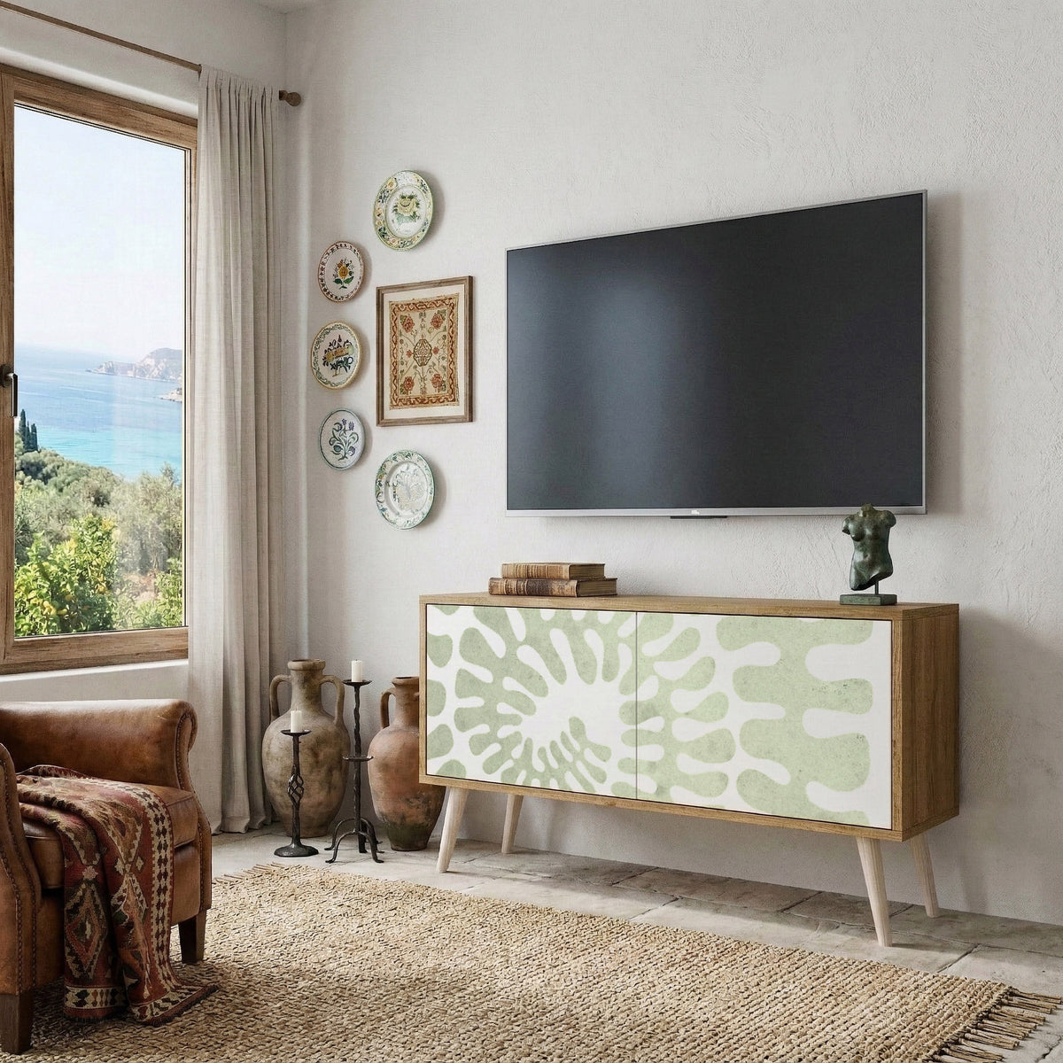 HELIX DANCE Mueble de TV Compacto de 2 puertas