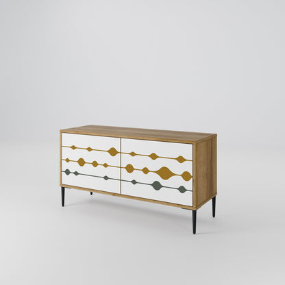 VIVID TONE Mueble de TV Compacto de 2 puertas