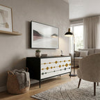 VIVID TONE Mueble de TV Compacto de 2 puertas