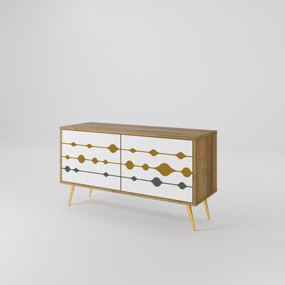 VIVID TONE Mueble de TV Compacto de 2 puertas
