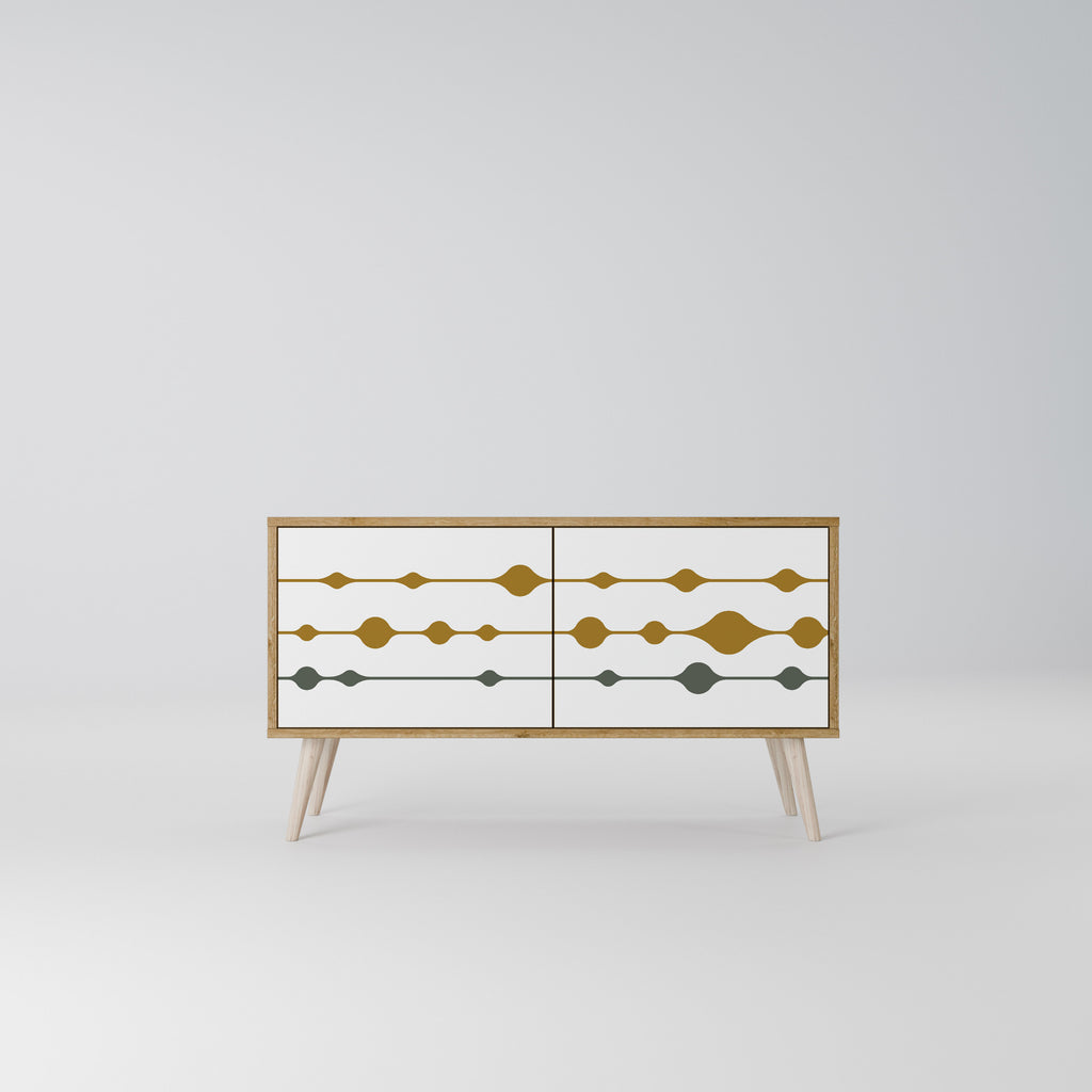 VIVID TONE Mueble de TV Compacto de 2 puertas