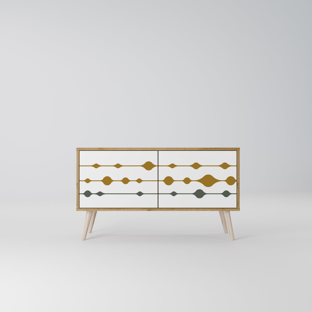 VIVID TONE Mueble de TV Compacto de 2 puertas