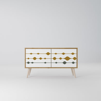 VIVID TONE Mueble de TV Compacto de 2 puertas