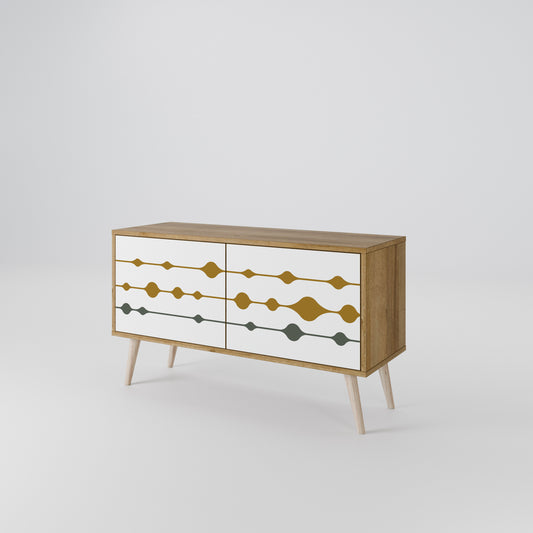 VIVID TONE Mueble de TV Compacto de 2 puertas