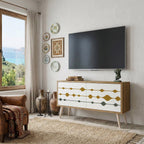 VIVID TONE Mueble de TV Compacto de 2 puertas
