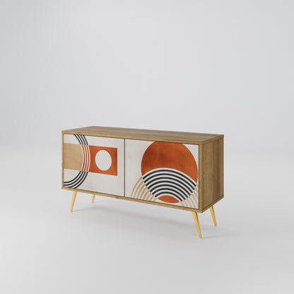 SPACE AROUND Mueble de TV Compacto de 2 puertas