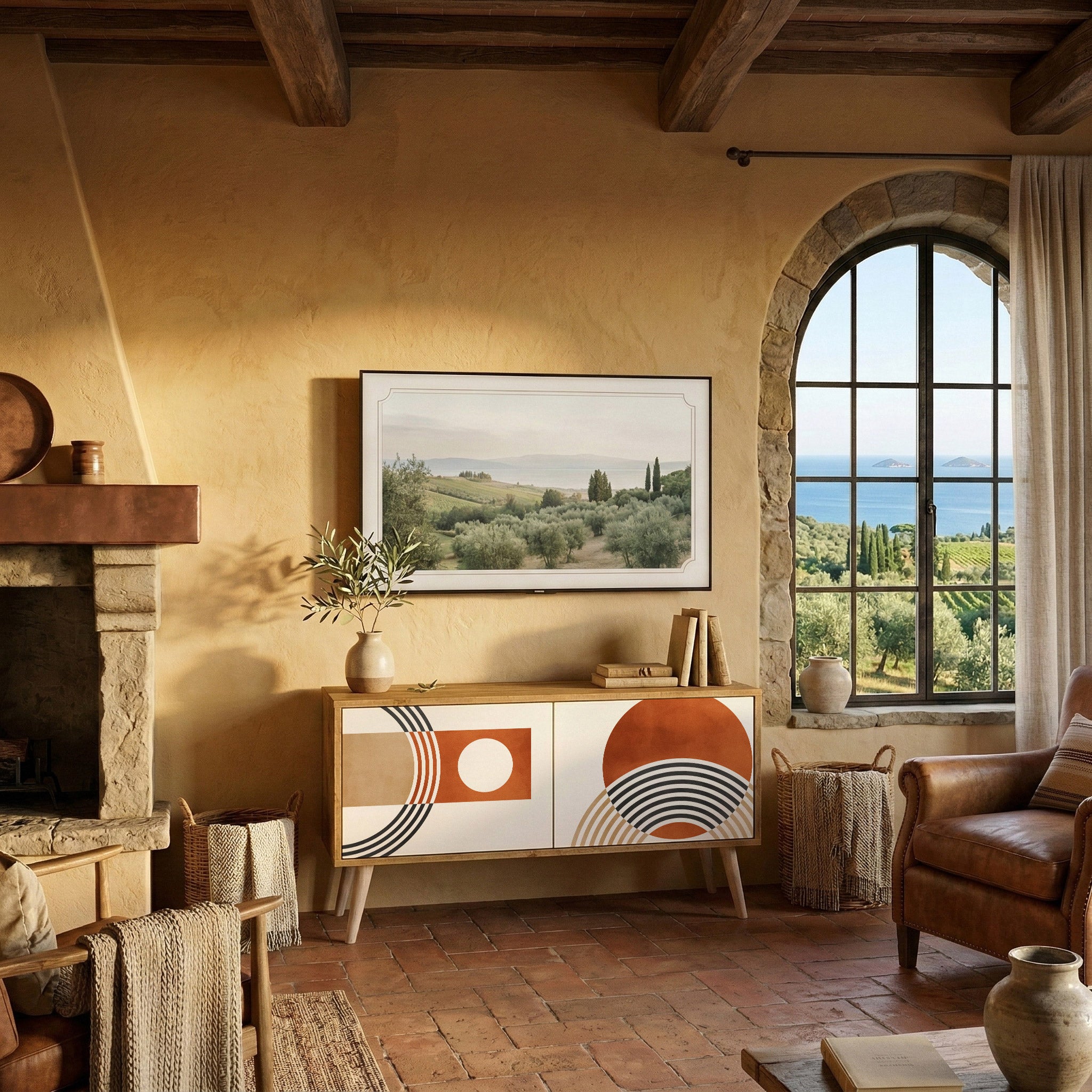 CIRCLE RHYTM Compact 2-Door TV Cabinet