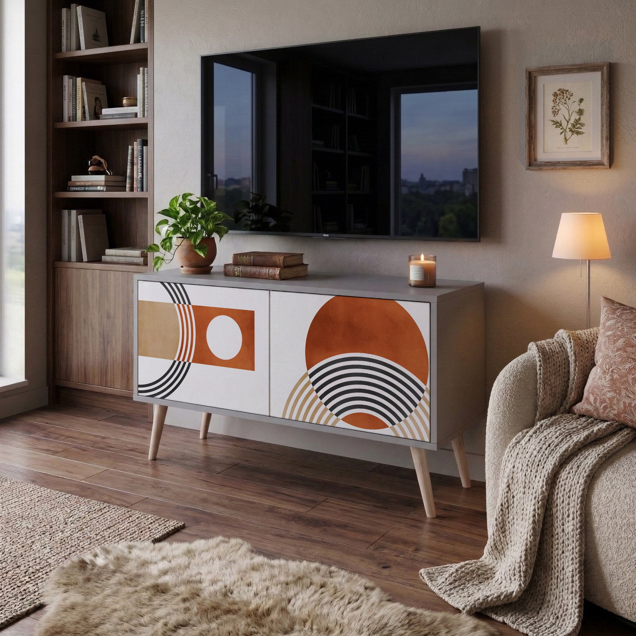 CIRCLE RHYTM Compact 2-Door TV Cabinet