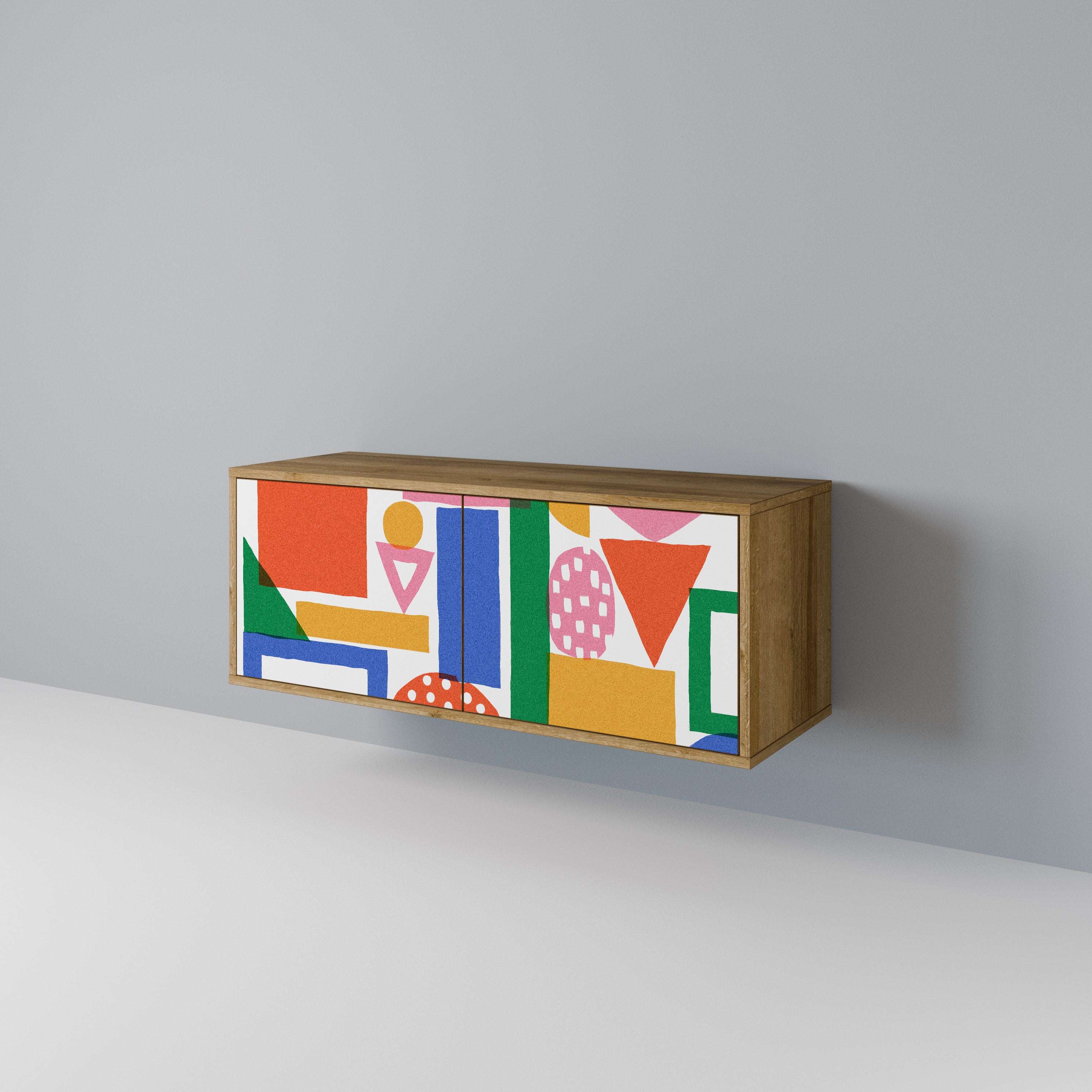 GEOMETRIC GLIMMER Compact 2-Door TV Cabinet