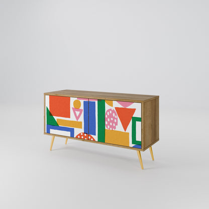 GEOMETRIC GLIMMER Mueble de TV Compacto de 2 puertas