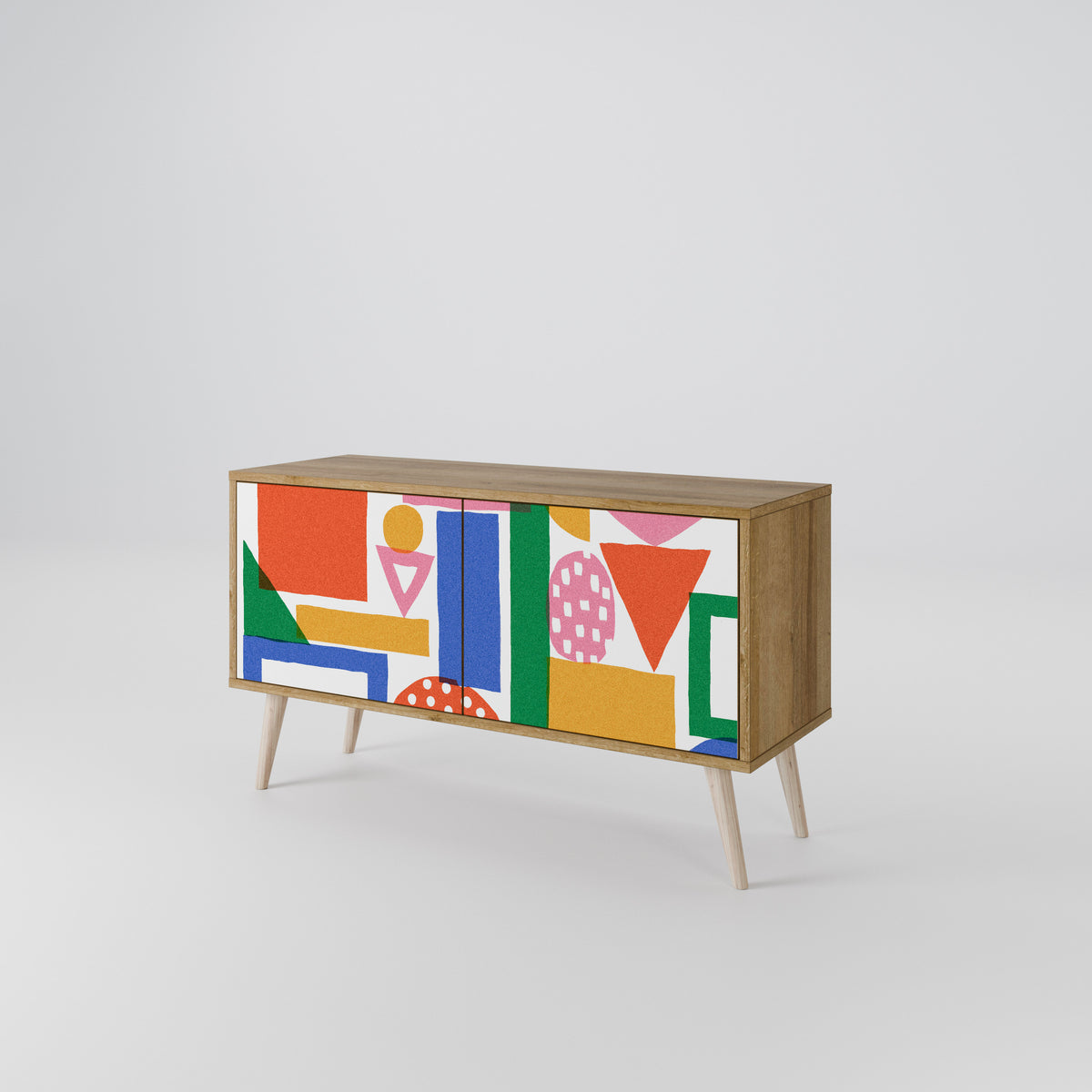 GEOMETRIC GLIMMER Mueble de TV Compacto de 2 puertas