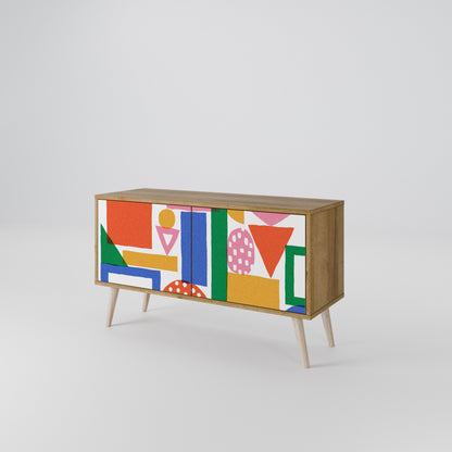 GEOMETRIC GLIMMER Mueble de TV Compacto de 2 puertas
