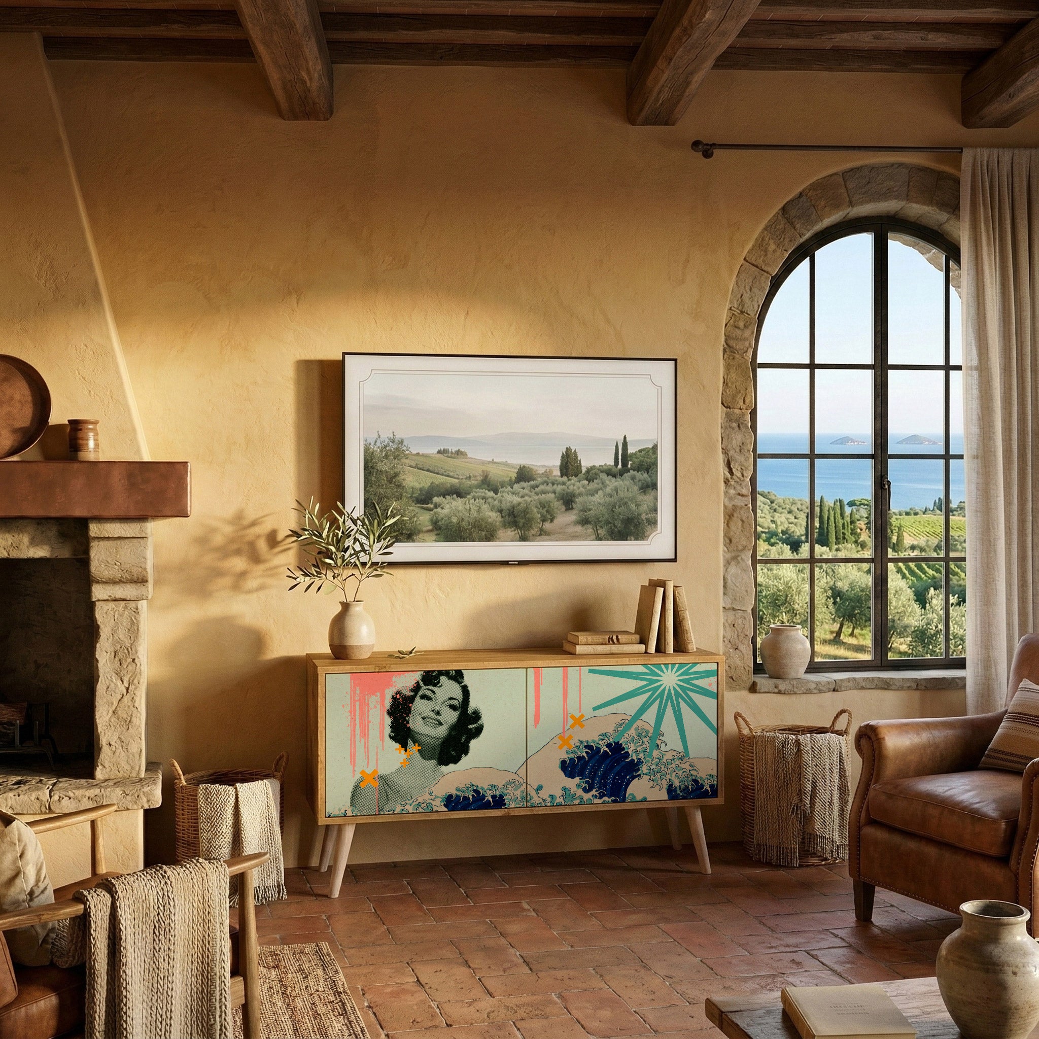 KANAGAWA BEAUTY Compact 2-Door TV Cabinet