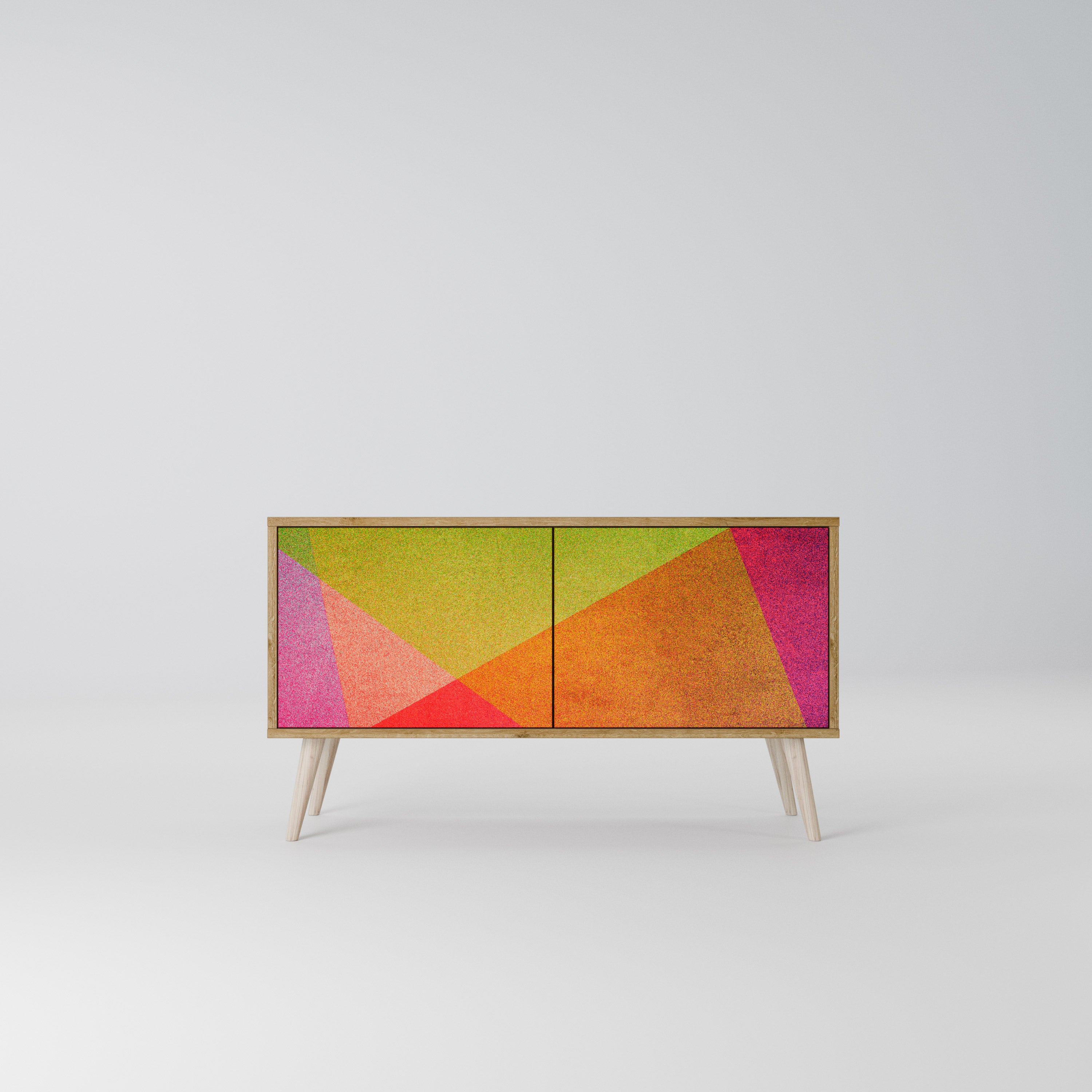 VIVID GEOMETRY Mueble de TV Compacto de 2 puertas