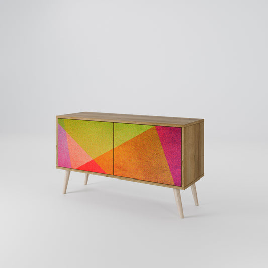 VIVID GEOMETRY Mueble de TV Compacto de 2 puertas