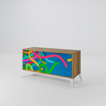 STREAMER TANGLE Mueble de TV Compacto de 2 puertas