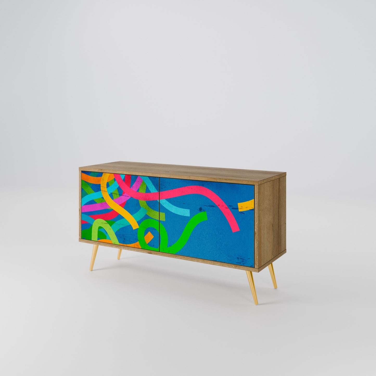 STREAMER TANGLE Mueble de TV Compacto de 2 puertas