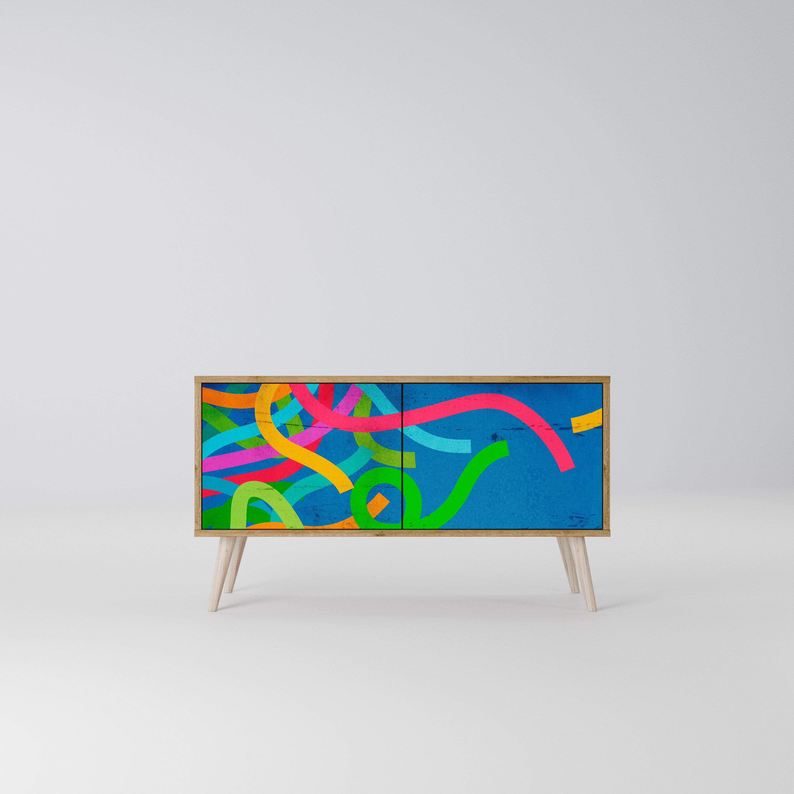 STREAMER TANGLE Mueble de TV Compacto de 2 puertas