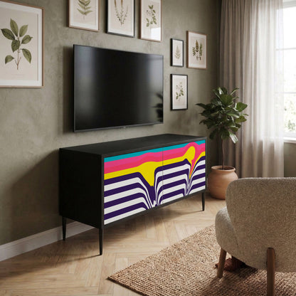 TONE COLLAPSE Mueble de TV Compacto de 2 puertas