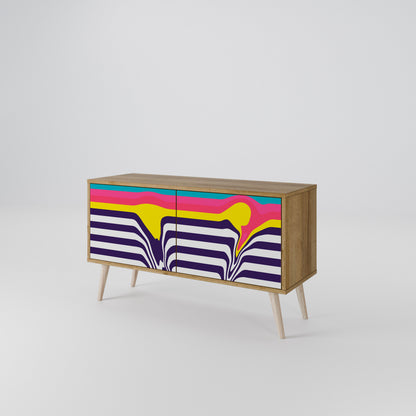 TONE COLLAPSE Mueble de TV Compacto de 2 puertas