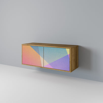 BRIGHT GEOMETRY Mueble de TV Compacto de 2 puertas