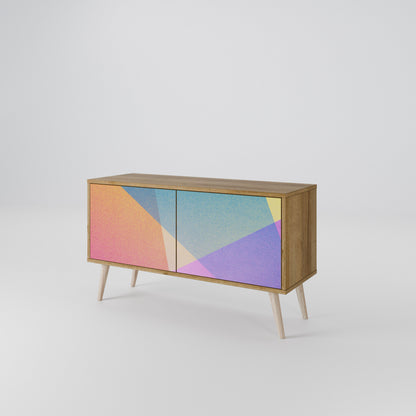 BRIGHT GEOMETRY Mueble de TV Compacto de 2 puertas
