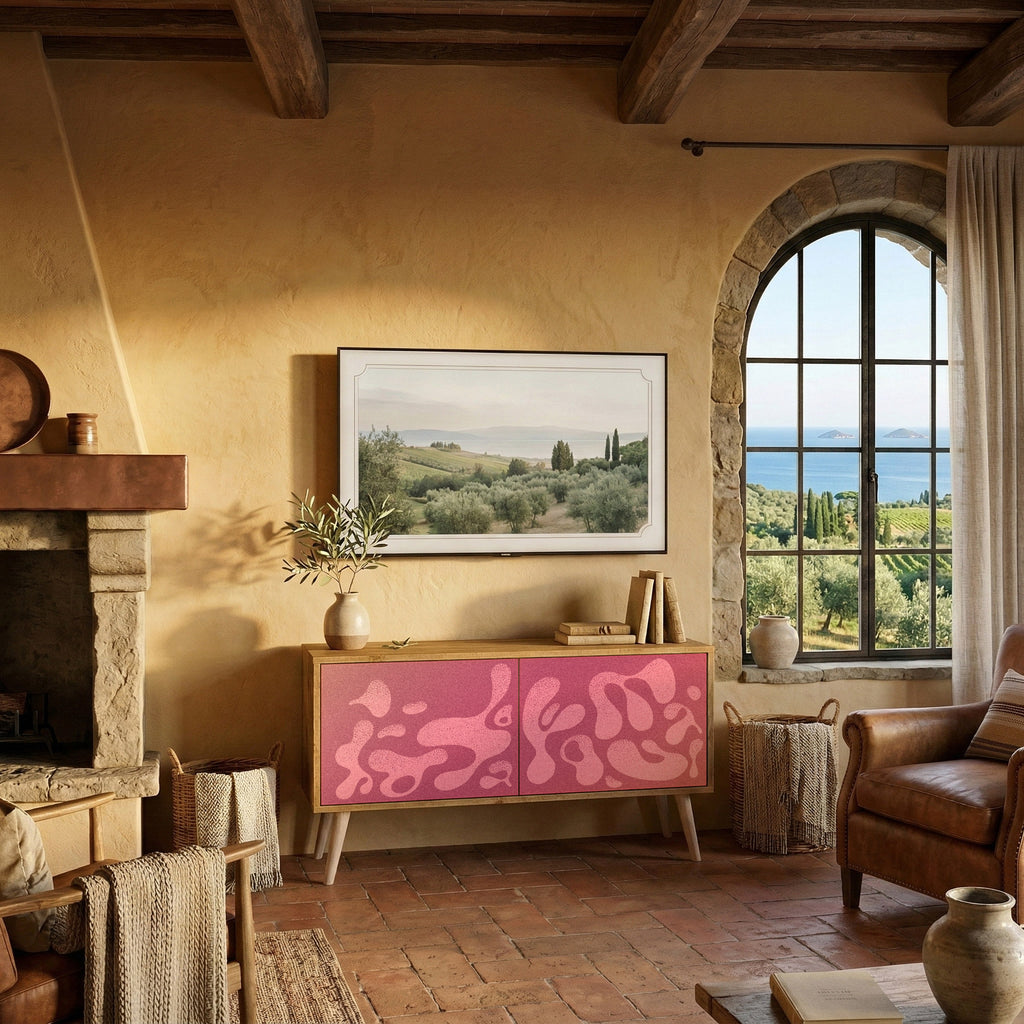 IRREGULAR PINK Mueble de TV Compacto de 2 puertas