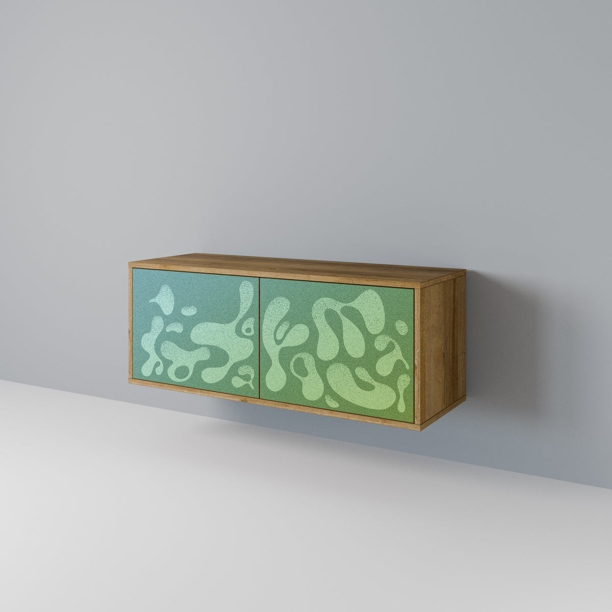 IRREGULAR BLUE Mueble de TV Compacto de 2 puertas
