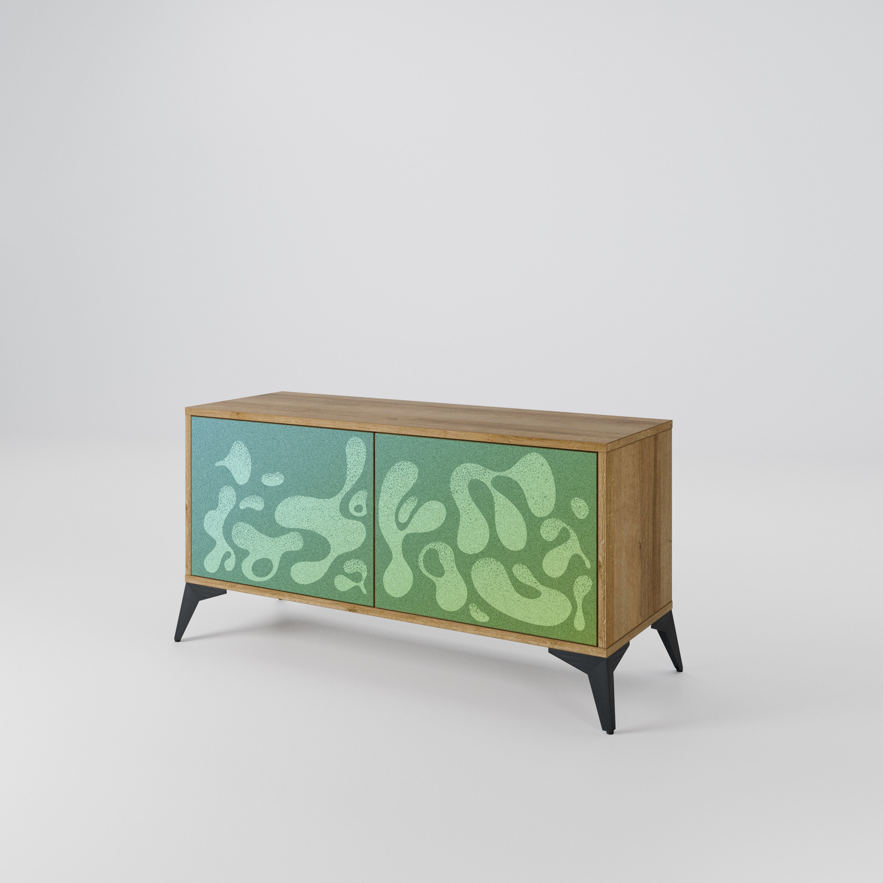 IRREGULAR BLUE Compact 2-Door TV Cabinet