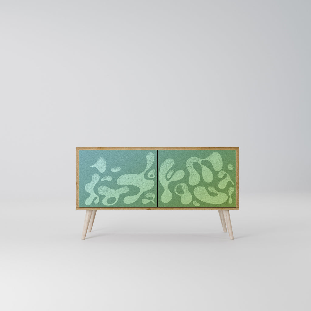 IRREGULAR BLUE Mueble de TV Compacto de 2 puertas