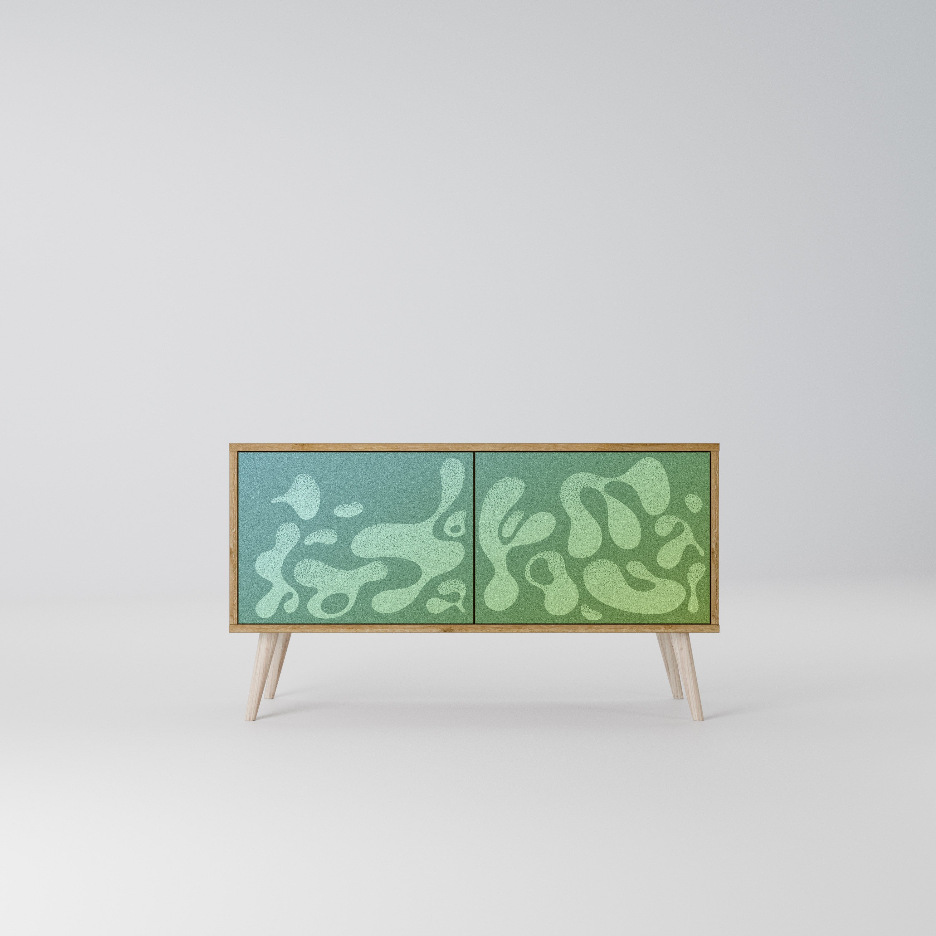 IRREGULAR BLUE Mueble de TV Compacto de 2 puertas