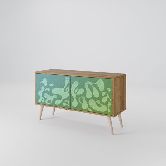 IRREGULAR BLUE Mueble de TV Compacto de 2 puertas