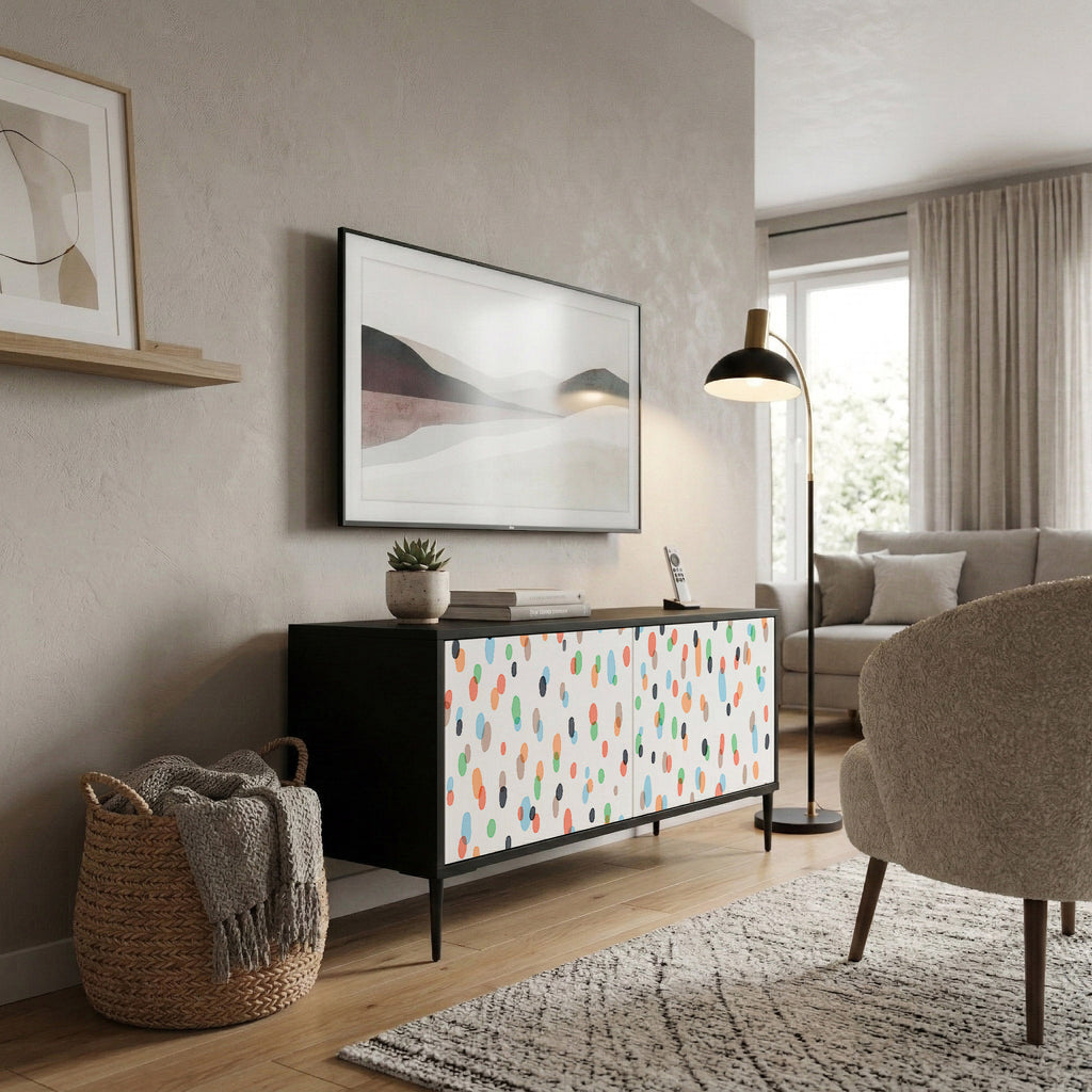 ENERGETIC SPOTS Mueble de TV Compacto de 2 puertas
