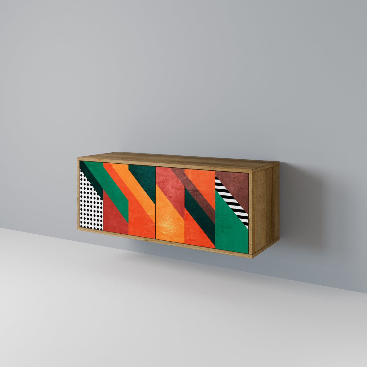 MAKESHIFT ARTISTRY Mueble de TV Compacto de 2 puertas