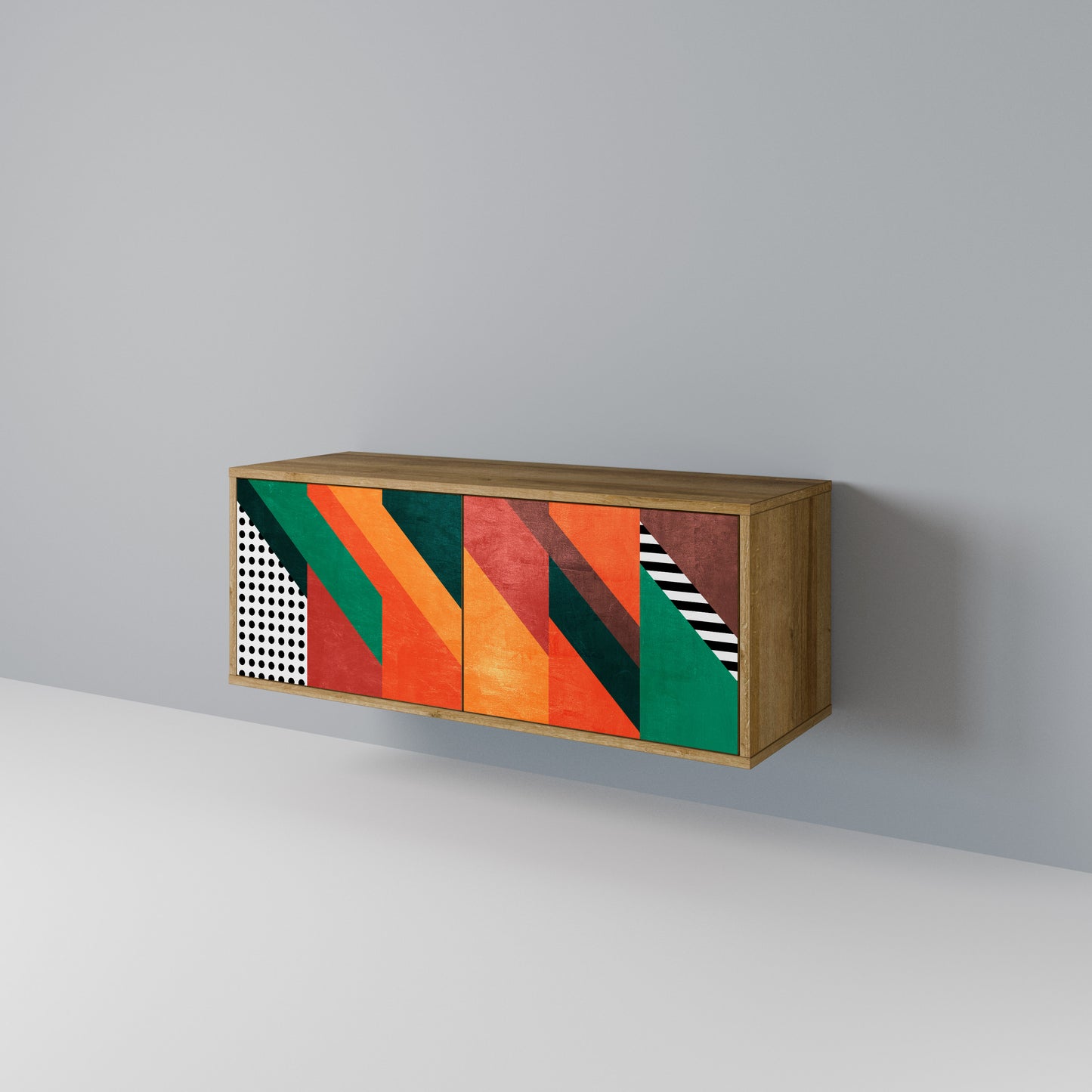 MAKESHIFT ARTISTRY Mueble de TV Compacto de 2 puertas