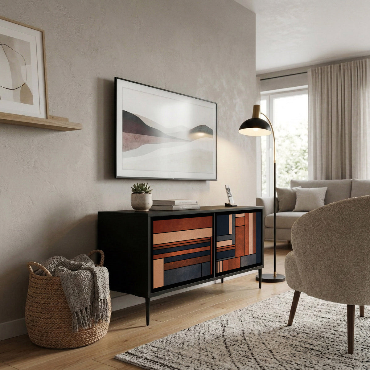 INTREPID FORMATION Mueble de TV Compacto de 2 puertas
