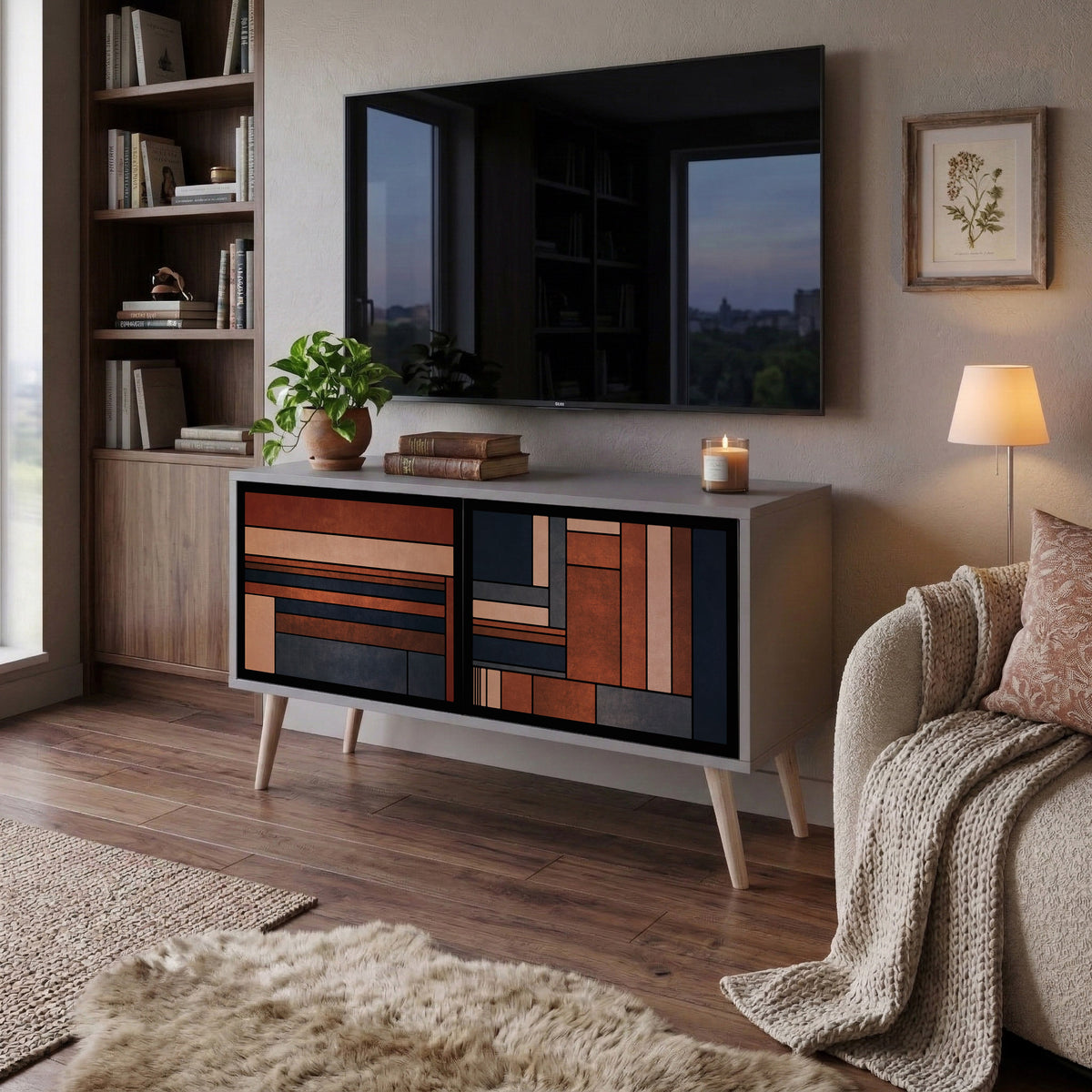 INTREPID FORMATION Mueble de TV Compacto de 2 puertas