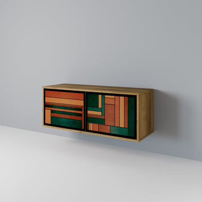 EARTHY FIGURES Mueble de TV Compacto de 2 puertas