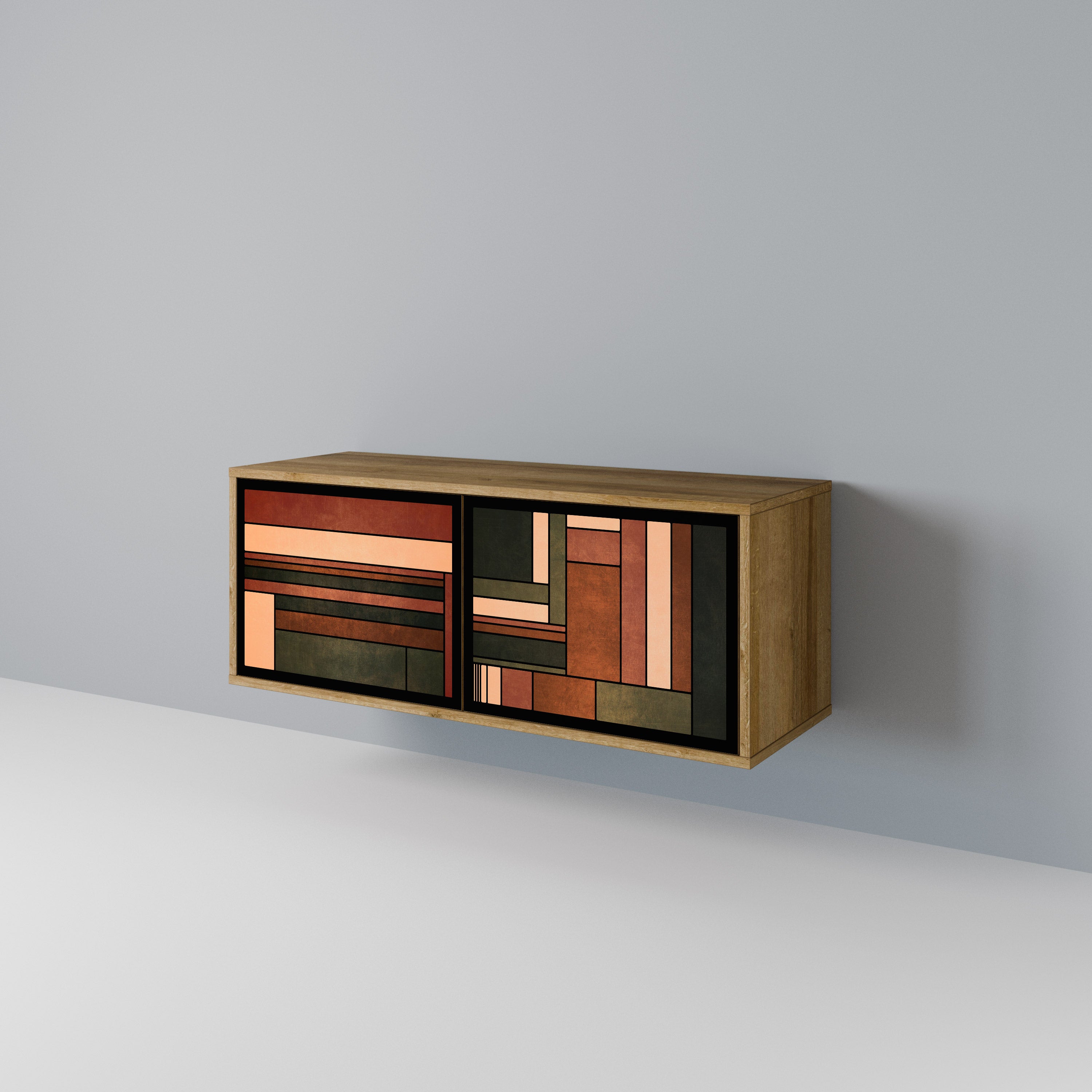 FIGURES OF NATURE Compact 2-Door TV Cabinet