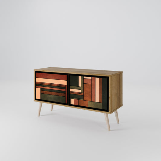 FIGURES OF NATURE Mueble de TV Compacto de 2 puertas