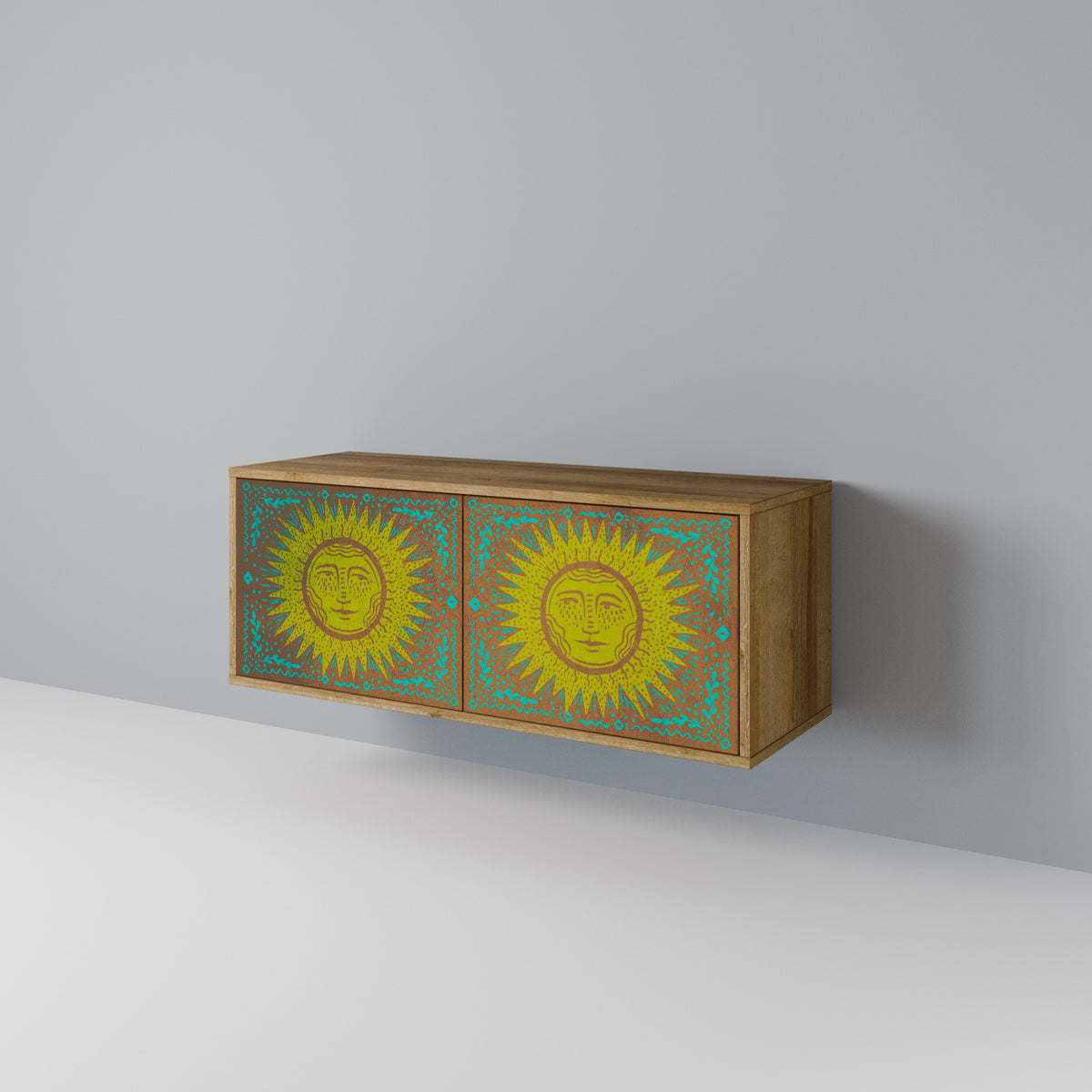 SUNSHINE EULOGY Mueble de TV Compacto de 2 puertas