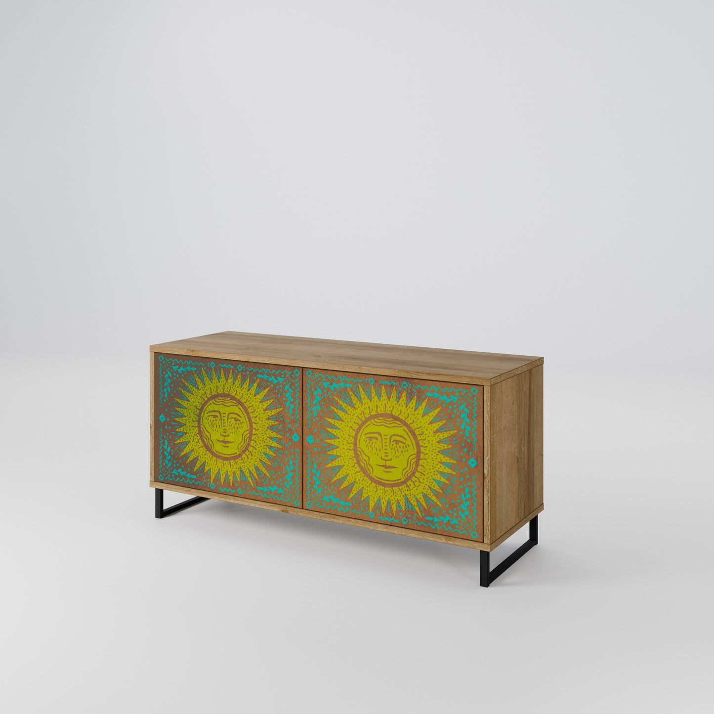 SUNSHINE EULOGY Mueble de TV Compacto de 2 puertas